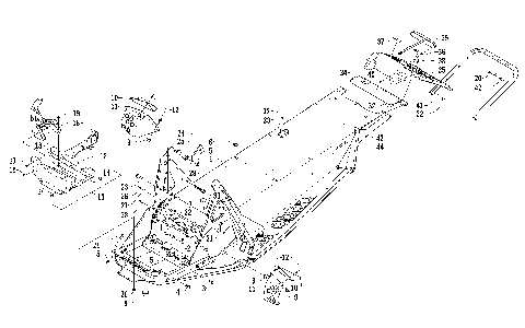 CHASSIS, REAR BUMPER, AND SNOWFLAP ASSEMBLY [91161]