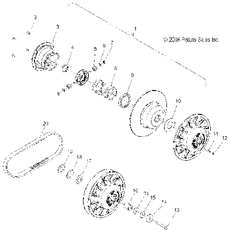 DRIVE TRAIN, CLUTCH, SECONDARY - S10PR8ESA/ESL (49SNOWDRIVENCLUTCH09800SB)