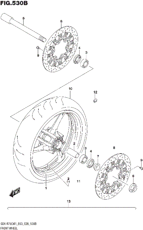 FRONT WHEEL (GSX-R750)
