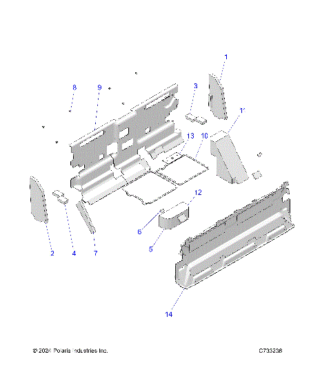 BODY, CAB FOAM AND REAR PANEL - R25RSU99A9/AL/AS/AP/B9/BL/BS/BP (C733236)
