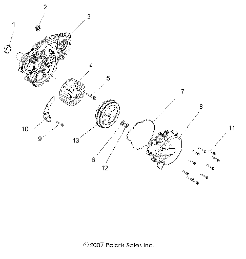ENGINE, STATOR and FLYWHEEL - R09VH76FX (49ATVMAGNETO08VISTA)