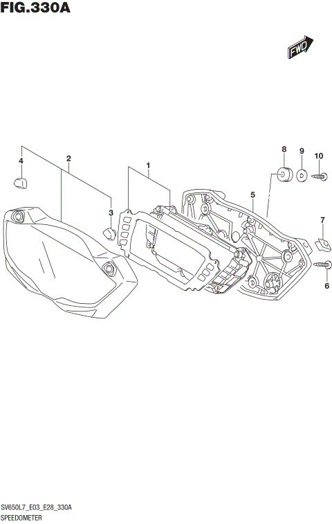 SPEEDOMETER (SV650L7 E03)