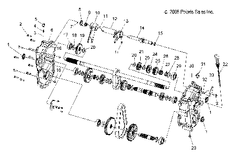 DRIVE TRAIN, GEARCASE (1 of 2) - S12PU7ESL/EEL (49SNOWGEARCASE09WIDE1)