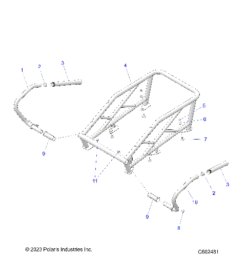 CHASSIS, RACK and PASSENGER HAND HOLD - S24CED5TSL/TSU (C602481)