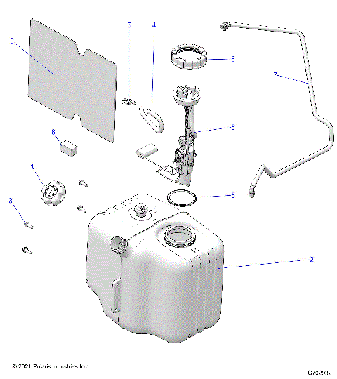 FUEL SYSTEM, FUEL TANK ASM. - R22MAA50J7  (C702932)