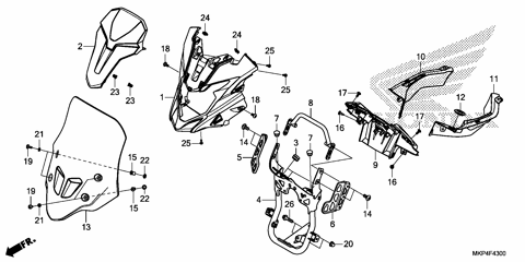 UPPER COVER@WINDSCREEN