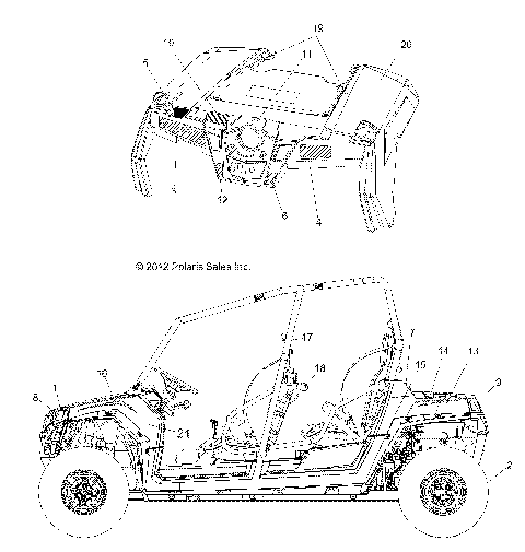 BODY, DECALS - R13XE76AD/EAI (49RGRDECAL13RZR4)