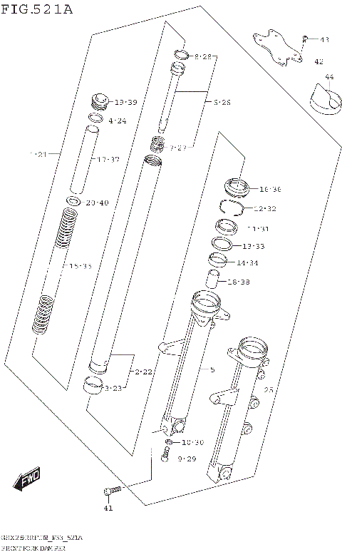 FRONT FORK DAMPER (GSX250RRFJ:M2:P33)