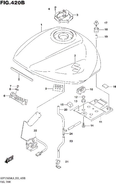 FUEL TANK (GSF1250SAL6 E33)