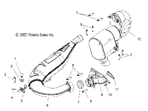 ENGINE, EXHAUST SYSTEM - S08PB6FS/FE (49SNOWEXHAUST086008BALL)