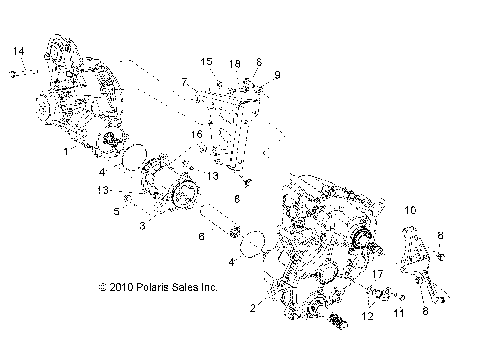 DRIVE TRAIN, GEARCASE, CARRIER MOUNTING - Z14VE76AD/7EAL/7EAW/EAJ/EAU (49RGRTRANSMTG11RZRS)