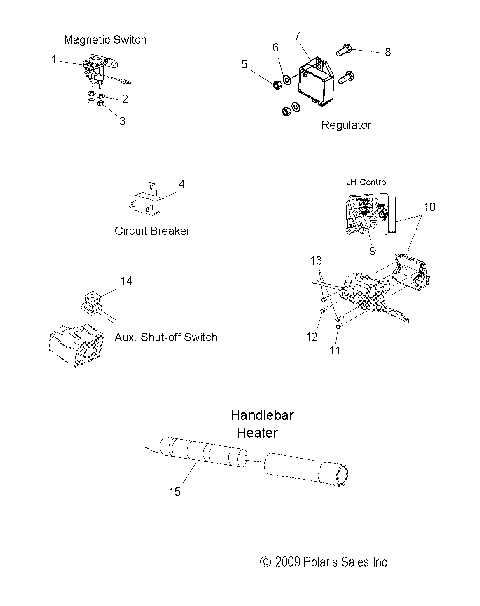 ELECTRICAL, SWITCHES and COMPONENTS - S10NT5BSL/BSM/BEL/BSF (49SNOWELECT10TRLTRG)
