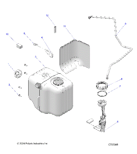 FUEL SYSTEM, TANK - R25CCA57A1 (C733368)