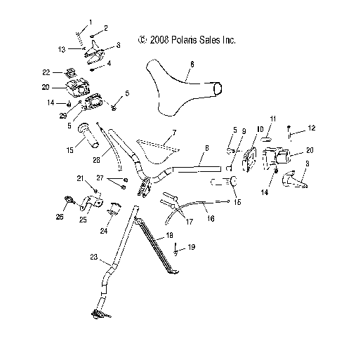 STEERING, HANDLEBAR and CONTROLS - S23WAA1ASA/1AEA (49SNOWHANDLEBAR09120)