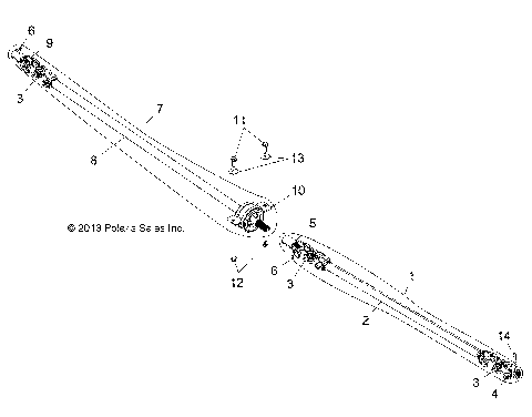 DRIVE TRAIN, FRONT AND REAR PROP SHAFT - R16RVAD1A1 (49RGRSHAFTPROP14CREW)