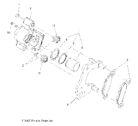 BRAKES, FRONT CALIPER - A20SEA57A1/A4/A7/A9/B1/B4/B7/B9 [49ATVBRAKEFRT08SP500]