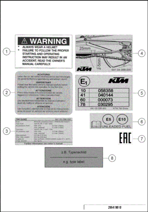 TECHNIC INFORMATION STICKER