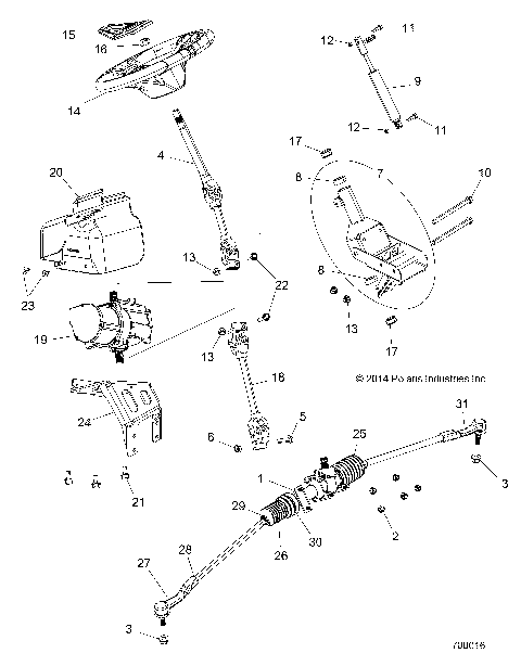 STEERING, POWER STEERING ASM. - Z15VBE87AK/AM/AT (700016)