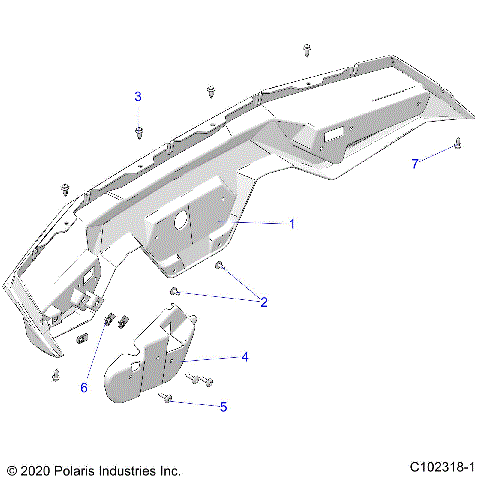 BODY, REAR BUMPER - A21SEE57F1/F57C1/F1/S57C1/C2/C5/C9/CK/E1/E2/E5/E9/EK/F1/E1/F2/FK (C102318-1)