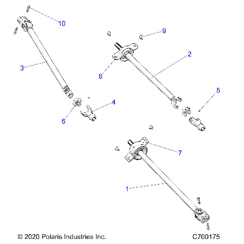 DRIVE TRAIN, FRONT, MID, REAR PROP SHAFT - R22RSH99AG/BG (C700175)