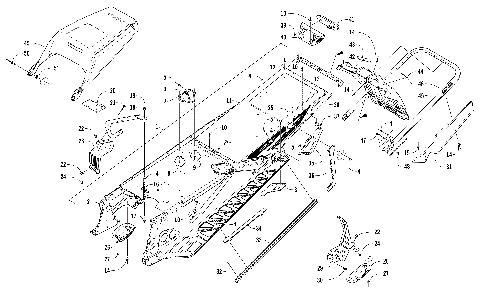 TUNNEL, REAR BUMPER, AND SNOWFLAP ASSEMBLY [104487]