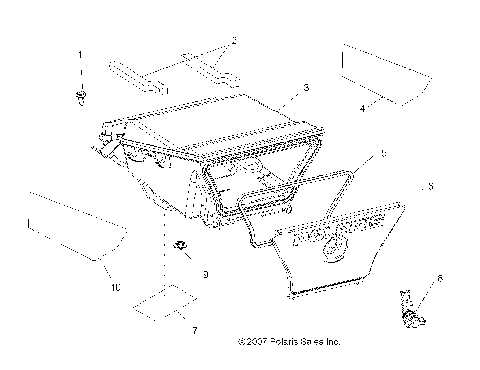 BODY, REAR STORAGE BOX - A08MN76AF/AL/AQ/AR/AS/AT/AX (49ATVSTORAGERR09SP800)