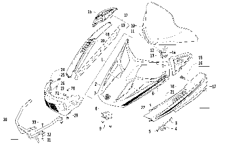 HOOD, WINDSHIELD, AND FRONT BUMPER ASSEMBLY [94838]