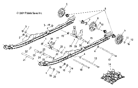 SUSPENSION, REAR - S09NJ5BS/BSF/BSL/BE (49SNOWSUSPRR08TRLRMK)