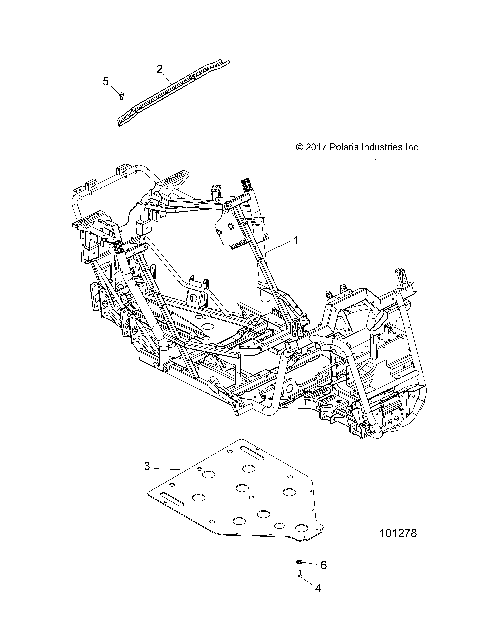 CHASSIS, MAIN FRAME AND SKID PLATE - A18DAE57B2 (101278)