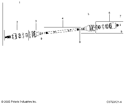 DRIVE TRAIN, REAR HALF SHAFT