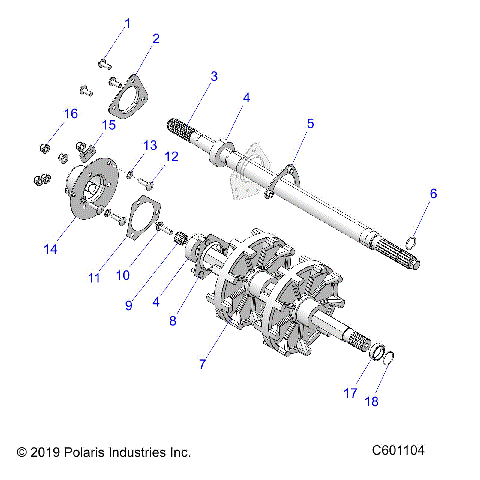 DRIVE TRAIN, JACKSHAFT and DRIVESHAFT - S21CBU5BSL (C601104)