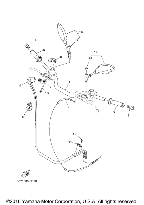 STEERING HANDLE CABLE