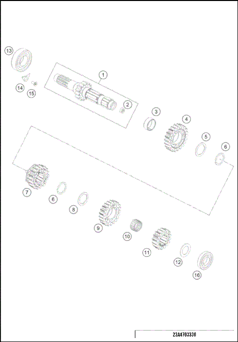 TRANSMISSION I - MAIN SHAFT