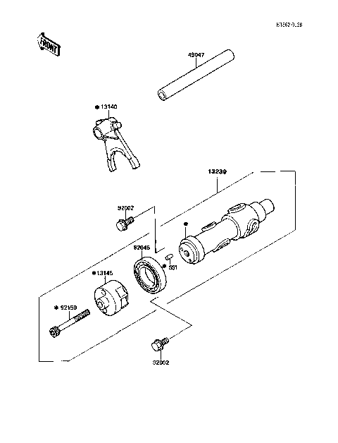Gear Change Drum/Shift Fork(s)(-003435)