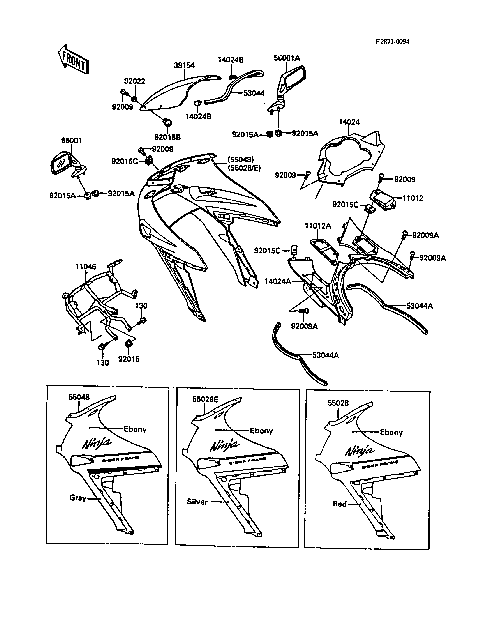 1996 Kawasaki Motorcycles Parts Diagrams | Crossbay Motorsports