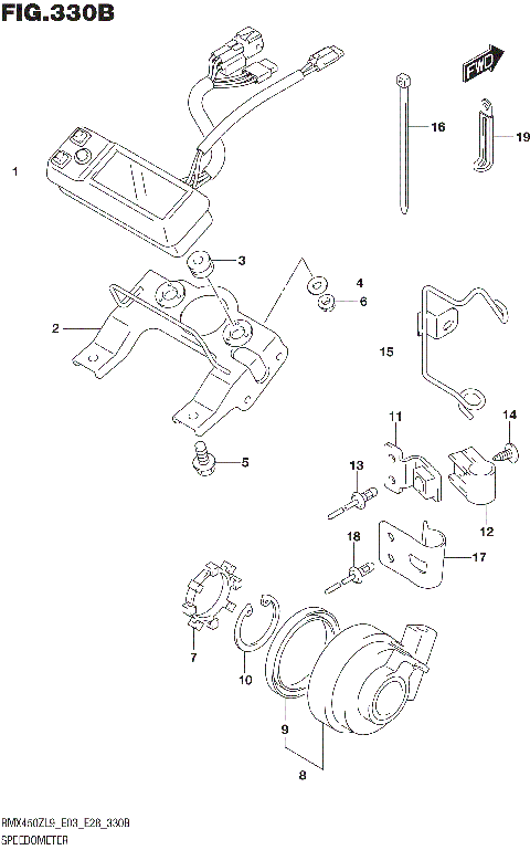 SPEEDOMETER (RMX450ZL9 E28)