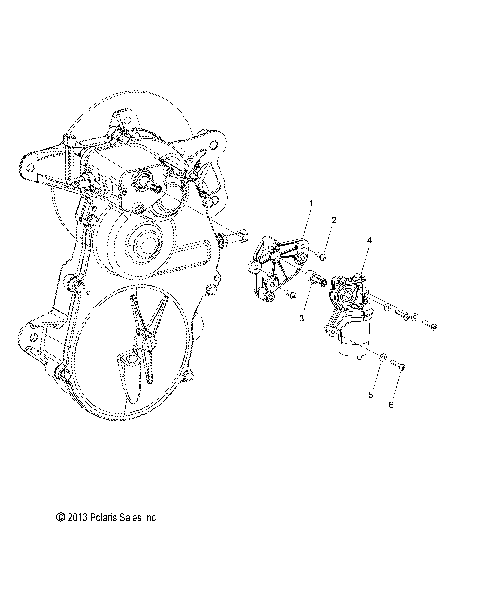 DRIVE TRAIN, REVERSE ACTUATOR - S14PT7FSL (49SNOWREVACTUATOR14TRBO)