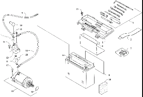 BATTERY AND STARTER ASSEMBLY [303244]
