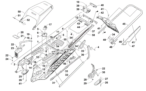 TUNNEL, REAR BUMPER, AND SNOWFLAP ASSEMBLY
