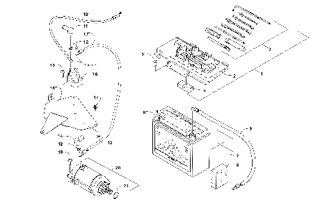 BATTERY AND STARTER ASSEMBLY [92382]