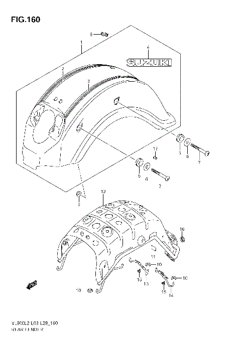 REAR FENDER (VL800T  E28)