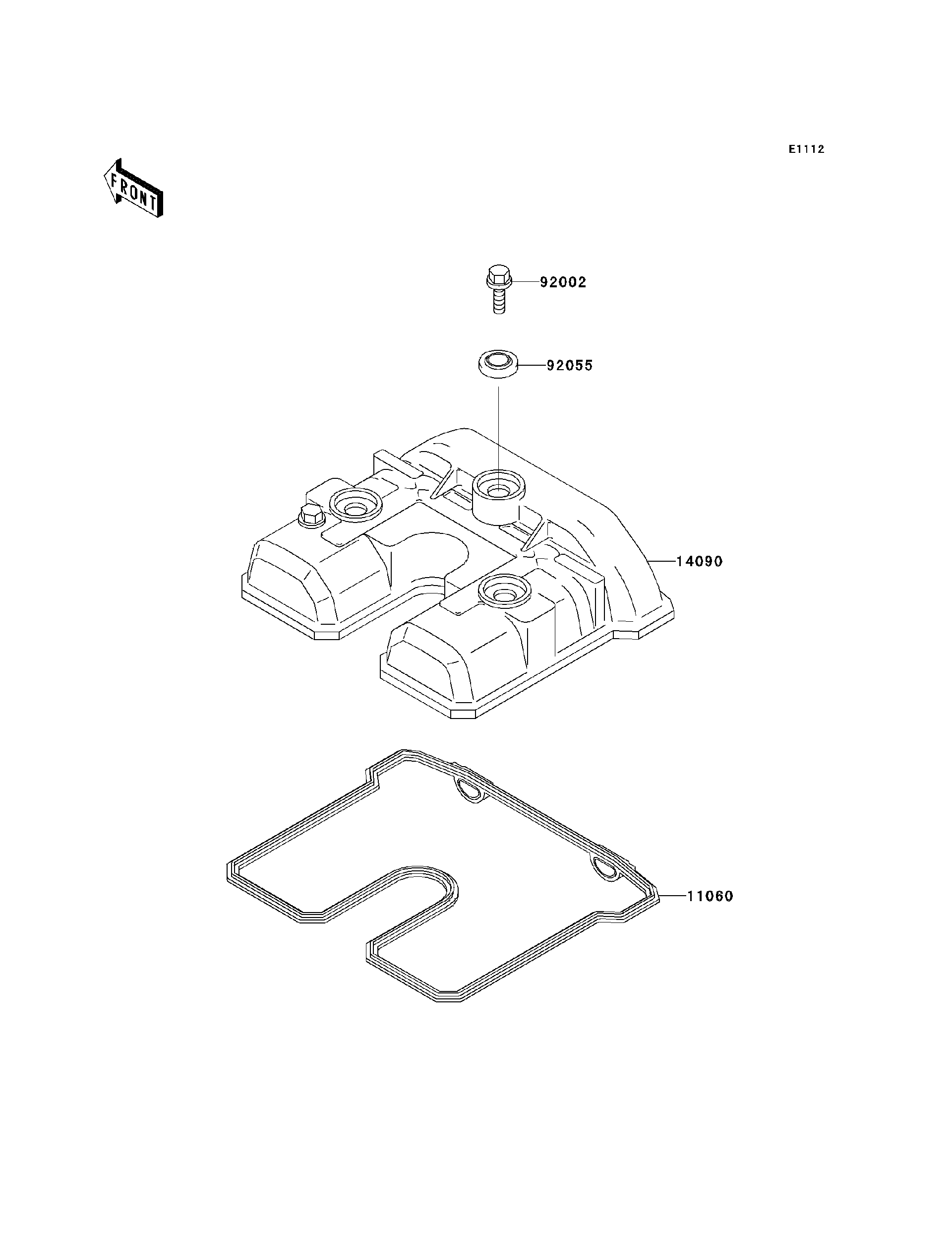 K.Ｌページ Kawasaki ATV 1998 OEM Parts Diagram for Engine Cover(s