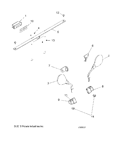BODY, MIRRORS AND LICENSE PLATE BRACKET - R16RMA57F1/EFH/SF1 (700932)