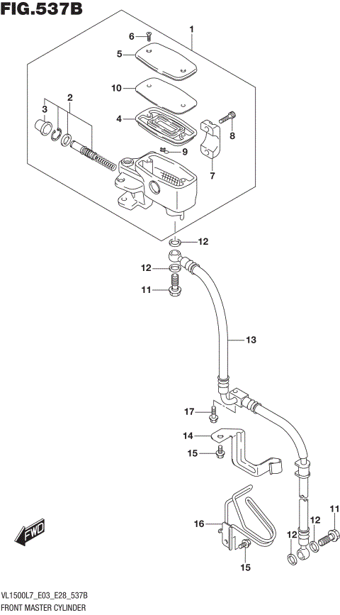 FRONT MASTER CYLINDER (VL1500BL7 E28)
