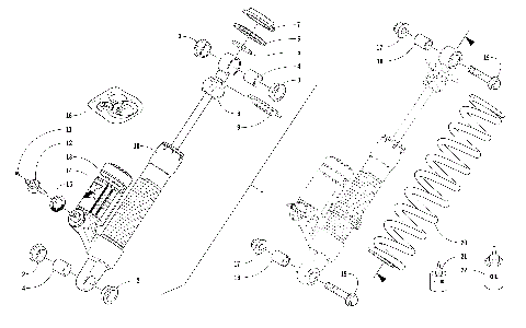 REAR SUSPENSION REAR ARM SHOCK ABSORBER [105628]
