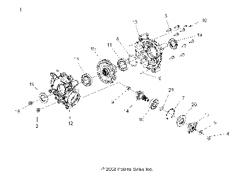 DRIVE TRAIN, REAR GEARCASE INTERNALS - A09ZX85FS/CFS (49ATVTRANSINTL1332752)