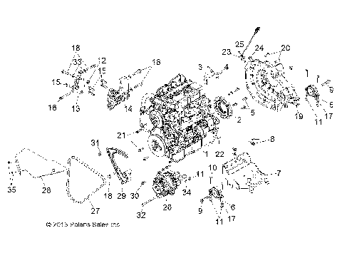 ENGINE, MOUNTING & LONG BLOCK - R141D9JDA/2D9JDA (49BRUTUSENGINEMTG13)