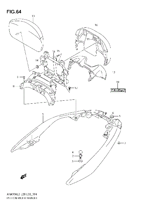 PILLION RIDER HANDLE (AN400ZA L2 E28)