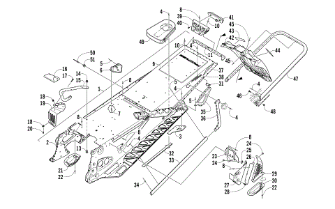 TUNNEL, REAR BUMPER, AND SNOWFLAP ASSEMBLY