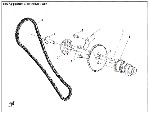 CAMSHAFT OF CYLINDER ASSY.